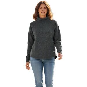 New Balance Women's Charcoal Moch neck Athletic Sweater